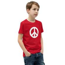 Load image into Gallery viewer, Youth Short Sleeve T-Shirt with Peace Symbol