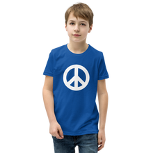 Load image into Gallery viewer, Youth Short Sleeve T-Shirt with Peace Symbol