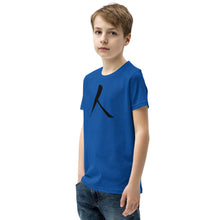 Load image into Gallery viewer, Youth Short Sleeve T-Shirt with Black Humankind Symbol