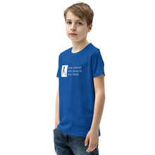 Load image into Gallery viewer, Youth Short Sleeve T-Shirt with Box Logo and Tagline