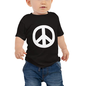 Baby Jersey Short Sleeve Tee with Peace Symbol