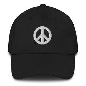 Low-Profile Cap with Peace Symbol