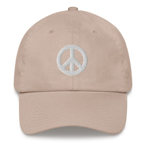 Low-Profile Cap with Peace Symbol