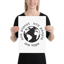 Load image into Gallery viewer, Poster with Earth and Globe Tagline
