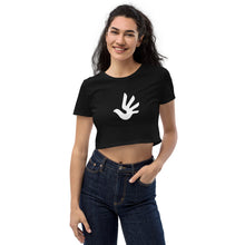 Load image into Gallery viewer, Organic Crop Top with Human Rights Symbol

