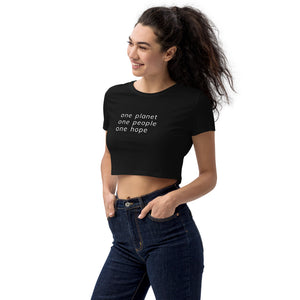 Organic Crop Top with Six Words
