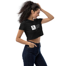 Charger l&#39;image dans la galerie, Organic Crop Top with Box Logo and Tagline
