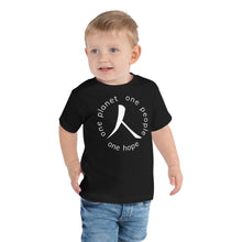 Load image into Gallery viewer, Toddler Short Sleeve Tee with Humankind Symbol and Globe Tagline
