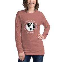 Charger l&#39;image dans la galerie, Unisex Long Sleeve Tee with Earth and White Tagline
