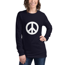 Load image into Gallery viewer, Unisex Long Sleeve Tee with Peace Symbol
