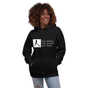 Unisex Hoodie with Box Logo and Tagline