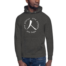 Charger l&#39;image dans la galerie, Unisex Hoodie with Humankind Symbol and Globe Tagline
