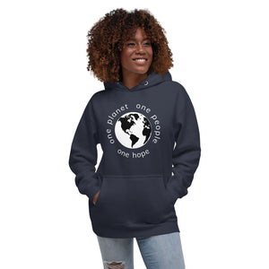 Unisex Hoodie with Earth and Globe Tagline