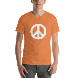 Short-Sleeve T-Shirt with Peace Symbol