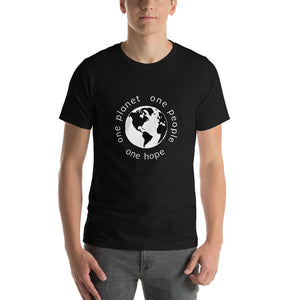 Short-Sleeve T-Shirt with Earth and Globe Tagline