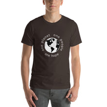 将图片加载到图库查看器，Short-Sleeve T-Shirt with Earth and Globe Tagline
