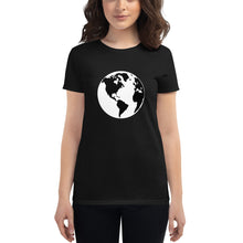 Load image into Gallery viewer, Women&#39;s short sleeve T-shirt with Earth

