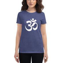 Load image into Gallery viewer, Women&#39;s short sleeve T-shirt with Om Symbol
