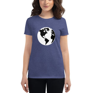Women's short sleeve T-shirt with Earth