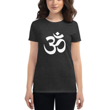 Load image into Gallery viewer, Women&#39;s short sleeve T-shirt with Om Symbol
