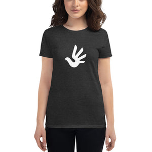 Women's short sleeve T-shirt with Human Rights Symbol
