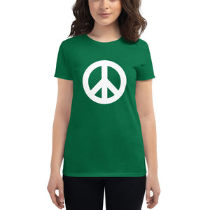 Women's short sleeve T-shirt with Peace Symbol