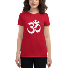 Cargar imagen en el visor de la galería, Women&#39;s short sleeve T-shirt with Om Symbol
