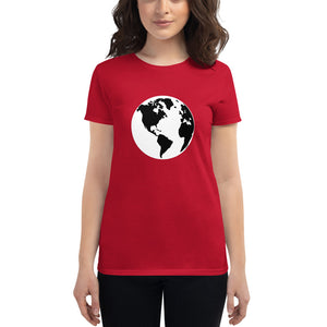 Women's short sleeve T-shirt with Earth
