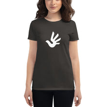 Load image into Gallery viewer, Women&#39;s short sleeve T-shirt with Human Rights Symbol
