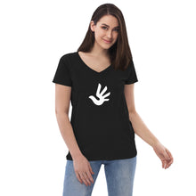 Load image into Gallery viewer, Women’s Recycled V-neck with Human Rights Symbol
