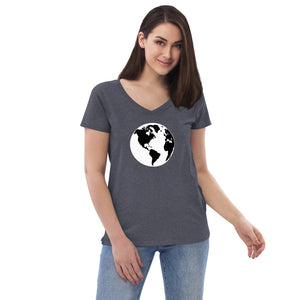 Women’s Recycled V-neck with Earth