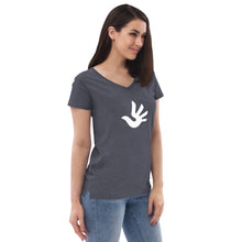 Load image into Gallery viewer, Women’s Recycled V-neck with Human Rights Symbol
