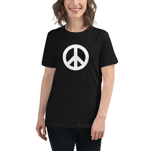 Women's Relaxed T-Shirt with Peace Symbol