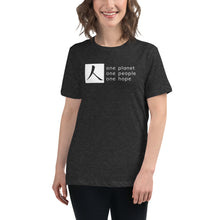 Cargar imagen en el visor de la galería, Women&#39;s Relaxed T-Shirt with Box Logo and Tagline
