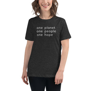 Women's Relaxed T-Shirt with Six Words