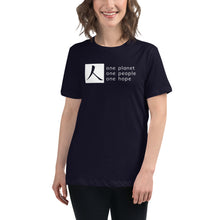 Load image into Gallery viewer, Women&#39;s Relaxed T-Shirt with Box Logo and Tagline
