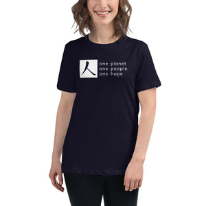 Women's Relaxed T-Shirt with Box Logo and Tagline