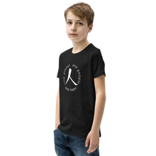 Charger l&#39;image dans la galerie, Youth Short Sleeve T-Shirt with Humankind Symbol and Globe Tagline
