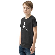 Load image into Gallery viewer, Youth Short Sleeve T-Shirt with White Humankind Symbol
