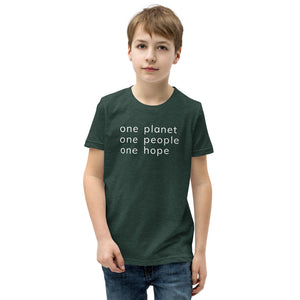 Youth Short Sleeve T-Shirt with Six Words