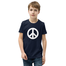 Load image into Gallery viewer, Youth Short Sleeve T-Shirt with Peace Symbol
